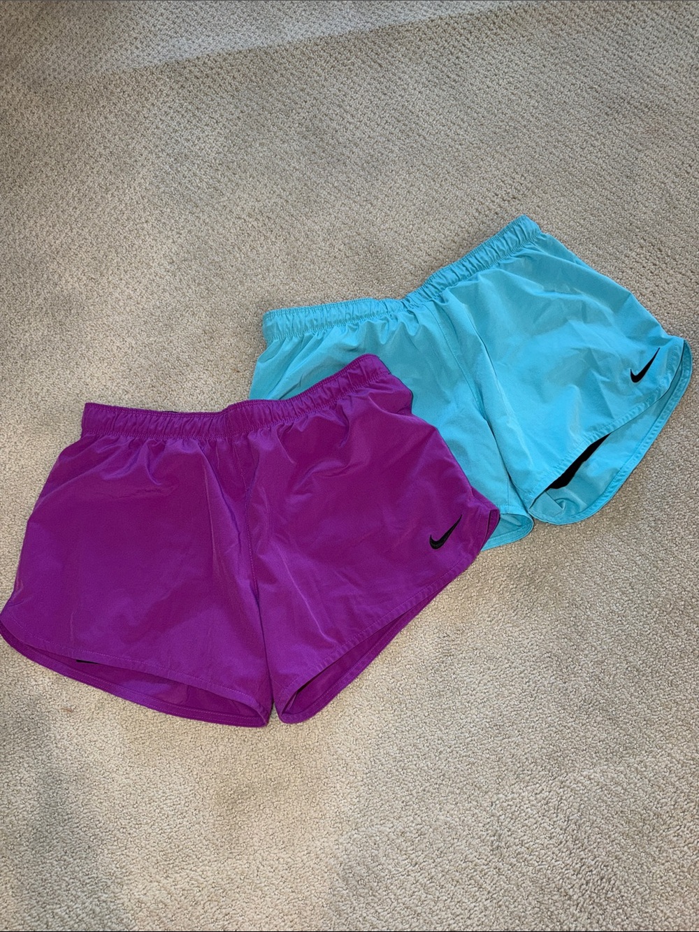 Nike Athletic Shorts - Purple & Aqua